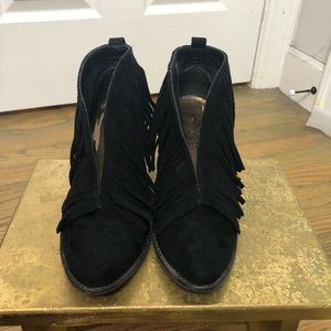 Matisse Black Fringe Booties